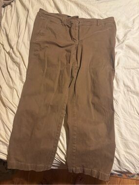 Talbots Women’s Tan Chino Ankle Pants - Straight Leg
